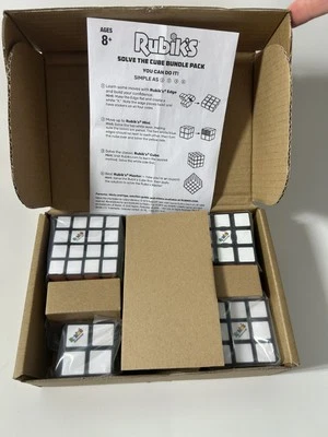 Hasbro Gaming Rubik's Solve The Cube Bundle 4 Pack Edge Mini Cube Master Set NIB - Image 1 of 4