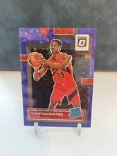 2022-23 Donruss Optic Christian Koloko Purple Disc Prizm /99 Raptors Panini
