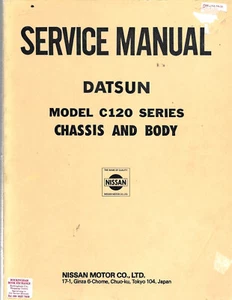 Nissan C120 Chassis & Body Factory Workshop Repair Manual 1982 On MPN SM9EC120G0 - Picture 1 of 3