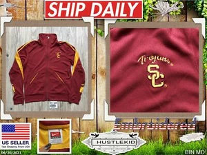 Nike USC TROJANS NCAA Women Swim Track Small S 4-6 Zip Jacket Coat Pockets❄️MC - Picture 1 of 11