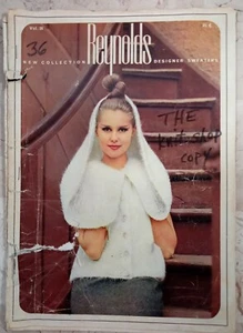Reynolds 1960s New Collection Designer Sweaters Vol 36 VTG Knit fashion patterns - Picture 1 of 12
