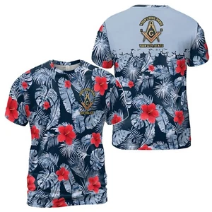 Camiseta Personalizada Masónica Francmasonería Hoja de Palma de Hielo Patten Para Hombre S-5XL - Imagen 1 de 4