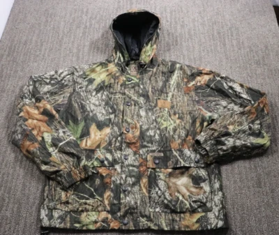 Game Winner Soft Felt Jacket Snap Zip Hunting Camo Mossy Oak Men's Medium - Image 1 of 4