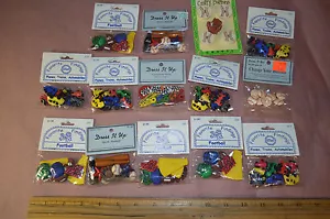 14-Lot Jesse James Dress It Up - Favorite Findings Etc. Buttons SPORTS COLL. NEW - Picture 1 of 10