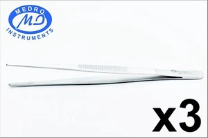 3x Thumb Dressing Forceps 5.5" Cross Serrated Tweezers OR Surgical Instruments - Picture 1 of 22