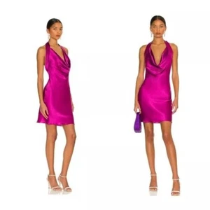 NWT REVOLVE Silk Roads by Adriana Iglesias Esther Satin Club Mini Dress Size M - Picture 1 of 5