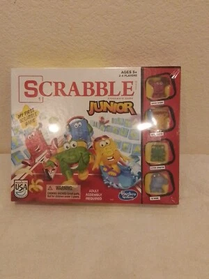 Jogo Scrabble Junior NOVO Jogo de Palavras Cruzadas Infantil Hasbro Idades 5+ Até 4 Jogadores Novo Na Caixa - Imagem 1 de 4