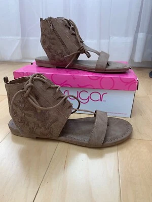 Sandalias bordadas Sugar para mujer color tostado talla 9M Foto 1 de 4