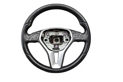 12-18 Mercedes W204 C300 SLK250 CLS550 AMG Steering Wheel Flat Bottom Black Oem - Image 1 of 4