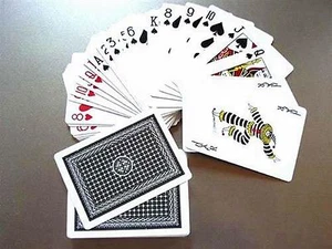 Neuf Cartes de Poker Plastique 2 Pont Á 54 Feuille Casino Casinokarten - Picture 1 of 1