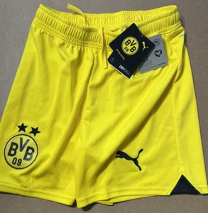BORUSSIA DORTMUND  - HOME SHORTS - 13-14 Y - BNWT - Picture 1 of 4
