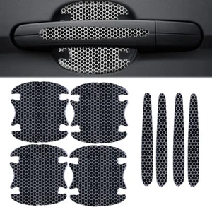 8x Car Door Handle Bowl Anti Scratch Sticker Protector Cover Universal Accessory - Picture 1 of 12