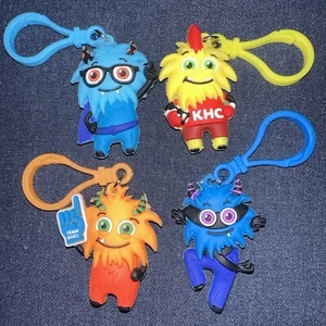 KIDS HEART CHALLENGE Lot 4 21-22 Monsters Keychain Clip Sky Lee Flash Crew New - Picture 1 of 2