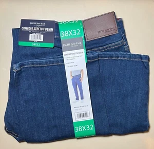 Jachs New York Men’s Comfort Stretch Denim 5-Pocket Blue Size 38x32 - Picture 1 of 2