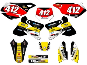 2000-2004 DRZ 400 SM RICOCHET Black Senge Graphics Kit Compatible with Suzuki - Picture 1 of 10
