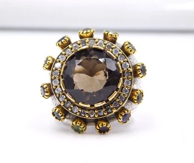 16 GM 925 Argento Sterling Multicolore Taglio Gemma Bicolore Artigianale Ring 9 - Immagine 1 di 4