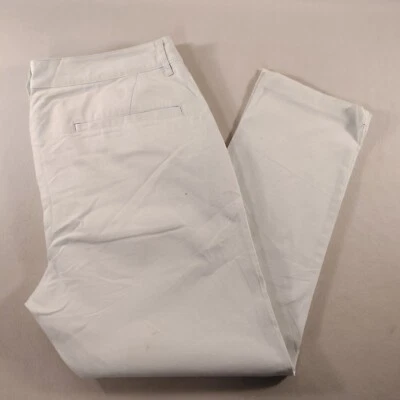 Pantalón Chino Hombre Asos Design Botón Mosca Recto Blanco Frente Plano Talla Actual 36x26 Foto 1 de 4