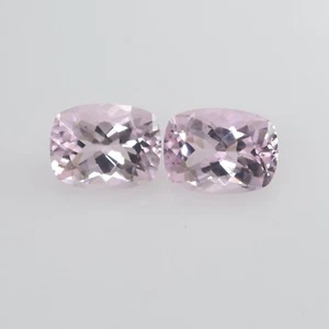 Natural Light Pink Morganite Cushion Cut Pair Earrings Use 2.60 Cts 8x6 mm Loose - Picture 1 of 3