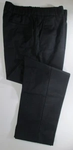 LANDS END Black School Uniform Elastic Waist Pull-On Pants Boys 10 HUSKY NEW - Picture 1 of 5