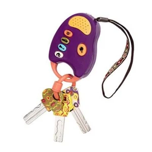 B. toys – – Funky Toy Keys for Toddlers and Babies – Toy Car FunKeys Toy Purple - Picture 1 of 4