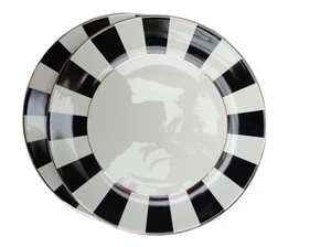 Juego de platos de té/lado/blanco a rayas de 21 cm - segundos ligeros - Imagen 1 de 9