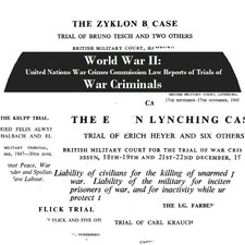 United Nations War Crimes Commission Law Reports of Trials of War Criminals