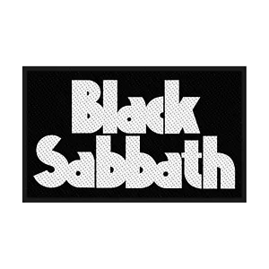 BLACK SABBATH LOGO 10CM WIDE WOVEN SEW ON PACKED OFFICIALLY LICENSED PATCH - Picture 1 of 5