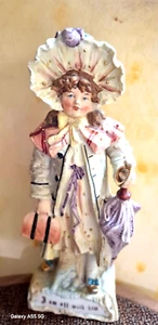 19th-Century Antique Figurine Porcelain Collectors German Romantic Victorian Art - Picture 1 of 15