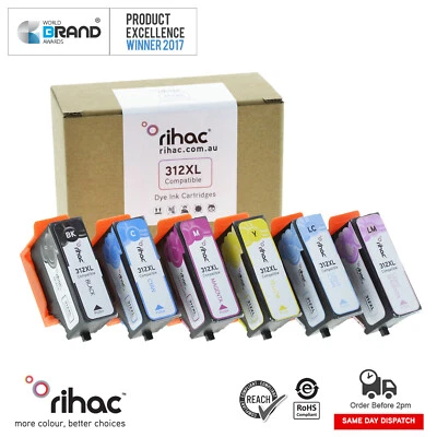 Rihac 6 set of 312XL cartridges alternative for EPSON Expression XP-8700 Printer - Image 1 of 2