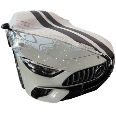 Indoor car cover fits Mercedes-Benz SLS AMG Roadster bespoke Grey with black ... Foto 1 de 4