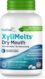 Oracoat Xylimelts Dry Mouth Relief Oral Adhering Discs, 230 Count - Picture 1 of 7
