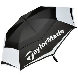 2021TaylorMade Double Canopy Umbrella 64" Black/White 2021 Model 