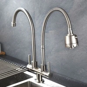 304 Stainless Steel Kitchen Water Faucet Flexible Faucet Commercial Use - Picture 1 of 7