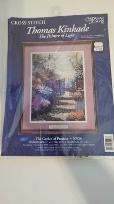 "THE GARDEN OF PROMISE" #50926 Thomas Kinkade Unopened Kit 1996 NIP 11 X 14 Vtg - Image 1 of 4