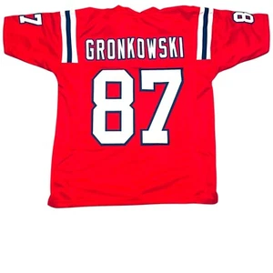 Rob Gronkowski Sewn Stitched Custom Red Jersey YOUTH Sizes - Picture 1 of 2