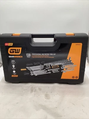 Набор механических инструментов GEARWRENCH, 138 шт. привод 1/4 дюйма / 3/8 дюйма, SAE/метрический - Изображение 1 из 3
