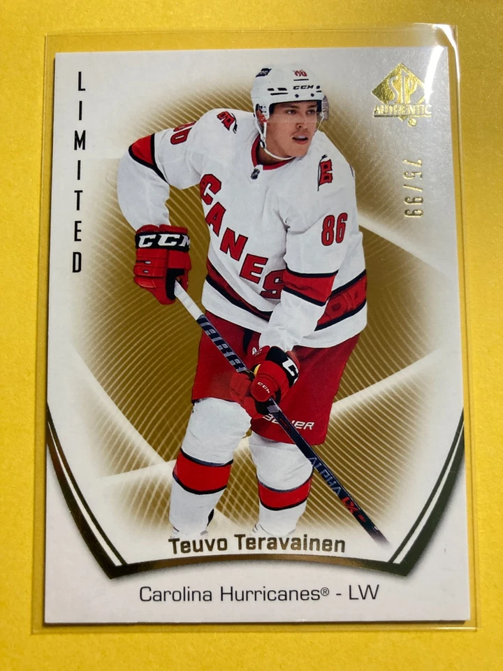 2021-22 SP Authentic Limited Gold #54 Teuvo Teravainen 75/99 - Image 1 of 2