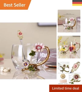 320ml Emaille Teetasse und Löffel Set - Das  Geschenk für jede Mutter - Bild 1 von 11