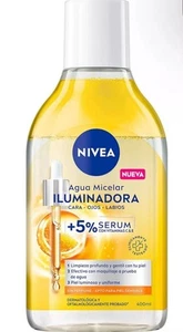 NIVEA AGUA MICELAR ILUMINADORA/MICELLAR WATER/400ML/VITAMIN C/REMOVES WATERPROOF - Picture 1 of 7