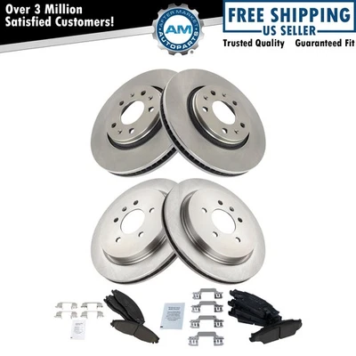 Kit de pastillas de freno delanteras y traseras y rotor para Cadillac CTS 2005-2008 STS 2003-2007 Foto 1 de 4