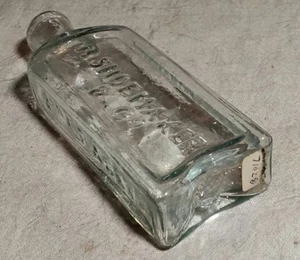 ANTIQUE OPEN PONTIL R. SHOEMAKER & CO 4TH & RACE ST PHILADELPHIA EMBOSSED BOTTLE - Picture 1 of 15