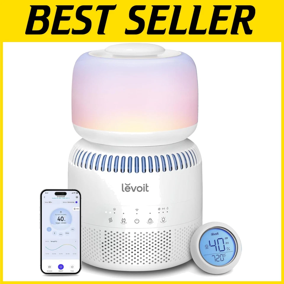 White 3.8L Baby Humidifier with Adjustable Humidity - Image 1 of 4