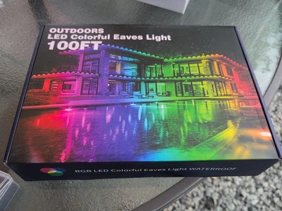 100 Feet Permanent Outdoor RGB LED COLORFUL Eaves Lights, Waterproof, APP - Image 1 of 3