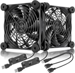 120Mm Quiet USB Powered Fans 5V Computer Cooling Fan with 3-Speed Control - Picture 1 of 6