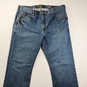 Ariat Rebar M4 Jeans Herren 42 x 38 Relaxed Fit Boot Cut 5-Pocket Blau Denim LESEN - Bild 1 von 22