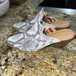 Dingo Damen Wildleder Pantoletten Knockout Schlange Größe 8 - Bild 1 von 5