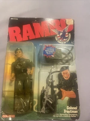 Figura de acción Coleco Rambo 1986 con paquete de armas #0836 paquete sellado Foto 1 de 4