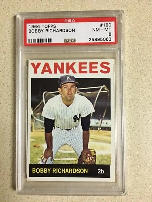 1964 Topps #190 Bobby Richardson PSA 8 NM-MT YANKEES - Image 1 of 2