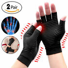 2 Pairs Copper Compression Arthritis Gloves Carpal Tunnel Joint Pain Relief Hand