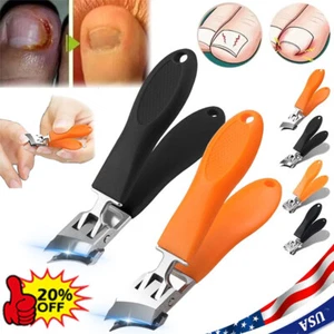 2025 Wide Jaw Opening Anti-Splash Slanted Nail Clipper, Curved Nail Clipper - Picture 1 of 15